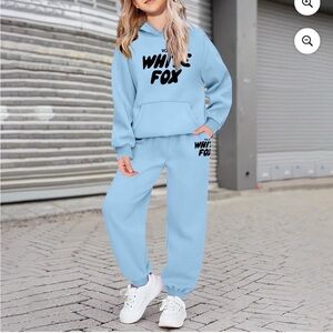 White Fox Boutique Light Blue track suit